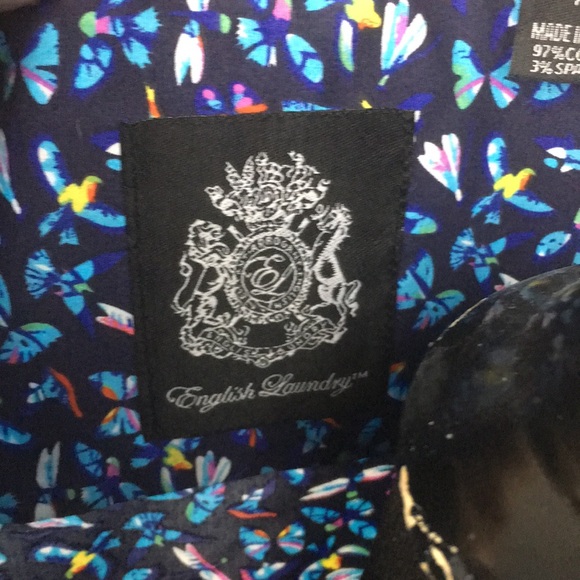 NWT English Laundry Butterfly/Dragonfly/Bird Shirt - Picture 4 of 6